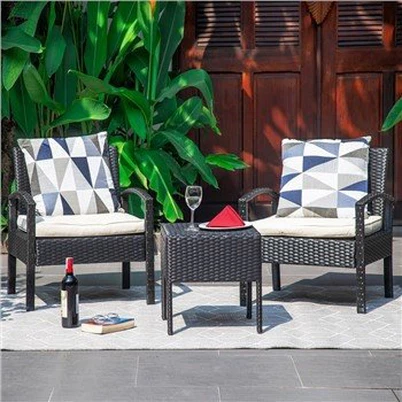 3 חלקים ריהוט גן ראטן